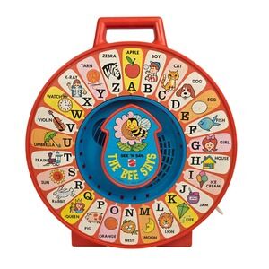 Vintage Mattel The Bee Says See N Say ABC Educational Toy 1983 Orange - Works!